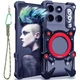 Чохол Metal Cyber Bamper для Motorola Edge 60 Fusion з кільцем та шнурком-тримачем black - зображення 3