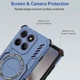 Чохол - накладка Omeve Armor Cooling with Ring для Motorola Edge 60 Fusion з магнітним кільцем blue - зображення 6