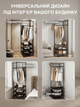 Стійка вішалка кутова для одягу та взуття GTM Loft Mini Organizer сталева підлогова з трьома полицями для взуття стійка для речей стелаж 180*45*45 см Black - зображення 2