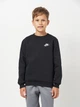 Детский теплый свитшот на флисе для мальчика Nike K Nsw Club Flc Crew Ls Lbr FD3006-010 128-137 см Черный (196607241134) - изображение 1
