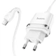 Сетевое зарядное устройство Hoco N1, USB, 12W, белое, кабель USB to MicroUSB - изображение 3