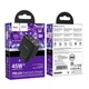 Мережевий зарядний пристрій Hoco CS43A, 2 Type-C, PD 45W, black - зображення 6