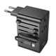 Мережевий зарядний пристрій перехідник Hoco AC18, 2 USB, Type-C, PD 35W, black - зображення 1