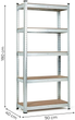 Стелаж металевий ModernHome by Multistore G9040A 180 x 90 x 40 см Срібний (5905817006687) - зображення 13