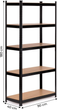 Стелаж металевий ModernHome by Multistore G9040B 180 x 90 x 40 см Чорний (5905817006670) - зображення 11