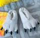 Капці з кігтями кігурумі Kigurumi жіночі домашні тапочки лапи сірі плюшеві текстильні 34-38 (3044) - зображення 3