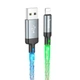 Кабель HOCO U112 Shine charging data cable USB to Lightning 1m 2.4A Grey (6931474788801) - изображение 1