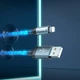 Кабель HOCO U112 Shine charging data cable USB to Lightning 1m 2.4A Grey (6931474788801) - изображение 7