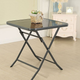 Садовий стіл ModernHome by Multistore скляний складний Чорний SC-091A (5903089060178) - зображення 8