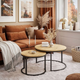 Zestaw stolików kawowych ModernHome by Multistore Loftowy design 2 szt (PJJCT0111) - obraz 5