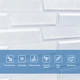 3D панель самоклеюча Sticker Wall SW-00001335 9600х700х5 мм цегла біла - изображение 5