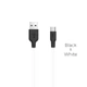 Кабель HOCO X21 USB для Type-C 2A, 1m, silicone, TPE connectors, Black+White (6957531071402) - зображення 5