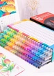 Профессиональные акриловые маркеры Guangna Brush 72 штук скетч набор для рисования скетчинга универсальные фломастеры с мягкой кисточкой для творчества декора скетчбука акриловая кисть фломастеров по металлу бумаге стеклу дереву ткани - изображение 10