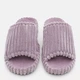 Женские домашние тапочки утепленные меховые с открытым носком FX shoes Лотос 7404 38 24.5 см Сиреневые (2820000022622) - изображение 3
