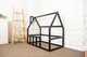 Детская кровать домик Монтессори BUSY WOOD напольная Модель 1 120х60 см черный - изображение 8