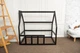 Детская кровать домик Монтессори BUSY WOOD напольная Модель 1 120х60 см черный - изображение 9