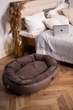 Овальный лежак для собак Harley and Cho Donut Soft Touch Brown M 80 x 60 см (3104014) - изображение 4