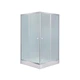 Набір Lidz душова кабіна Wawel SC80x80.SAT.LOW.FR, скло Frost 4 мм + піддон Mazur - изображение 1