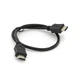 Кабель HDMI-HDMI HIGH SPEED 0.5 m, v1.4, OD-7.5 mm, круглий Black, коннектор Black Voltronic YT-HDMI(M)/(M)HS-0.5 m - зображення 1