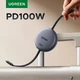 Кабель UGREEN L531 USB-C to USB-C PD100W Fast Charging Retractable для швидкого заряджання iPhone 17 16 15 Pro Max висувний 1m Black (65904) - зображення 4
