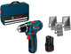 Акумуляторний дриль-шурупокрут Bosch Professional GSR 12V-15 + Набір біт +свердла (39 шт.) у м'якому кейсі (0615990G6L) - зображення 1