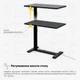 Приставний мобільний столик із регулюванням висоти Hommex Mobidesk USB Black (TH-010 Black) - зображення 7