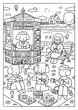 Раскраска Городская жизнь - 17 страниц - изображение 4