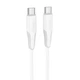 Кабель USB Type-C to USB Type-C / Провод юсб тайп си на юсб тайп си для быстрой зарядки и передачи данных 60W 1м White - изображение 1
