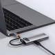 USB-Хаб Baseus USB-C Metal Gleam Series 5in1 Gray (CAHUB-CX0G) - зображення 6