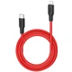 Дата кабель Hoco X21 Plus Silicone Type-C to Lightning (1m) Черный / Красный - изображение 1