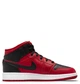 Кросівки жіночі Jordan 1 Mid Gs Reverse Bred 2021 'Black Gym Red' 36.5 Червоний 554725-660 - зображення 7