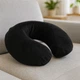 Подушка для путешествий MirSon №8725 Velvet Line 28-0007 Black Пена Memory Антиаллергенная 30x37х10 см (2200006348108) - изображение 1