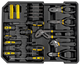 Набір інструментів WMC TOOLS дорожній кейс 1/4'', 1/2'' 6-гранні, 186 предметів (WT-WMC186-3) - зображення 3