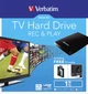 Накопитель внешний HDD 2.5" USB 1.0TB Verbatim Store n Go TV Black (53180) - изображение 2