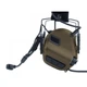 Активные защитные наушники Earmor M32X MARK3 ARC (CB) Coyote Brown с гарнитурой и креплением на шлем (96-00051) - изображение 3