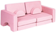 Sofa modułowa EcoToys dla dzieci duża 2-osobowa DIY 10 miękkich poduch Różowa (5905817003716) - obraz 1