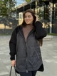 Жіноча стьобана куртка-кардиган з капюшоном Uaclothes 64/66 Чорний (like34851-1527113144) - изображение 1