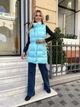 Жіночий подовженний демісезонний жилет Uaclothes 48-50 Блакитний (like34847-152671371) - изображение 1