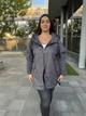 Жіноча стьобана куртка-кардиган з капюшоном Uaclothes 60/62 Графітовий (like34850-1527013118) - изображение 1