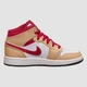 Кросівки жіночі Jordan 1 Mid Light Cardinal Curry (Gs) 38.5 Бежевий 554725-201 - зображення 3