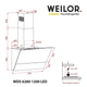 Вытяжка WEILOR WDS 6280 BL 1200 LED - изображение 12