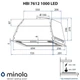 Витяжка MINOLA HBI 7612 BL 1000 LED - изображение 7