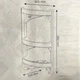 Полка для ванной угловая OZER-B-010 белый мрамор - изображение 4