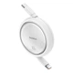 USB кабель-рулетка Type-C до Type-C Baseus Free2Draw Mini Retractable Charging Cable (1.5m, 100W). White - зображення 3