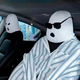 Чехол на подголовник автомобильного кресла в авто Балаклава белый - изображение 6