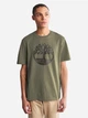 Футболка хлопковая длинная мужская Timberland TB0A2C2RA58 XL Зеленая с принтом (193393784005) - изображение 1