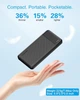 Портативний зарядний пристрій AsperX Power Bank, швидка зарядка 10 000 мАч Чорний Б/В - зображення 4