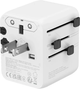 Мережевий зарядний пристрій Canyon OnTour 20 Travel Adapter EU/UK/US/AUS 20W White (CNS-TA20W1005W) - зображення 3