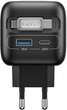 Мережевий зарядний пристрій Havit UC250 GaN 35W USB-A+USB-C +Кабель USB-C +Watch Charger (HV-UC250-BK) - зображення 5