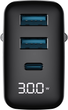 Мережевий зарядний пристрій Havit UCLE001 GaN 30W 2хUSB-A+USB-C (HV-UCLE001-BK) - зображення 3